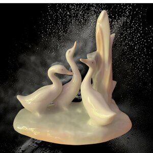 Vintage Lladro NAO Three Geese in the Reeds Figurine ~ Made In Spain